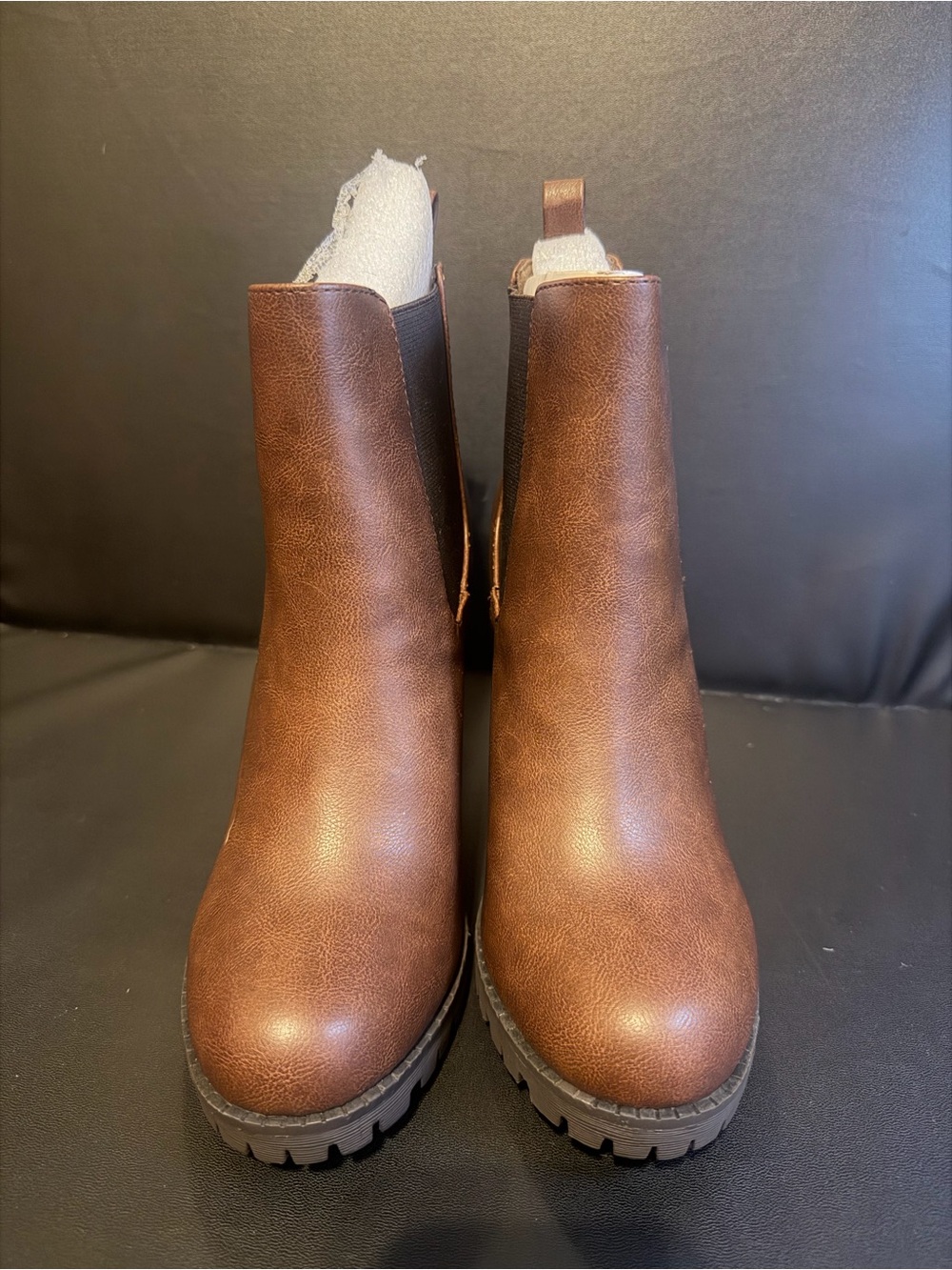 Brown Heeled Chelsea Boots